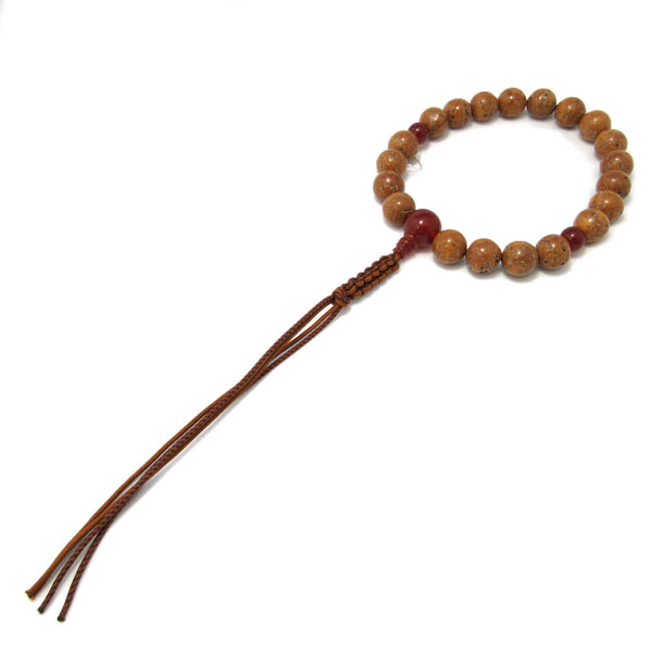 Brown Bodhi Wood & Red Agate Juzu Prayer beads