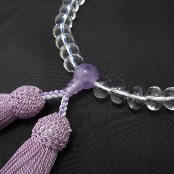 Crystal Oval Beads & Amethyst Juzu Prayer beads