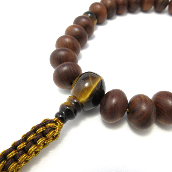 Sendan Wood & Brown Tiger Eye Juzu Prayer beads