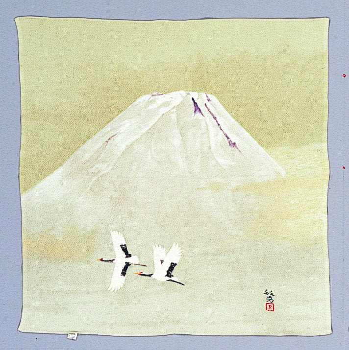 68cm Silk Furoshiki - Toshio Matsuo Fuji Mountain