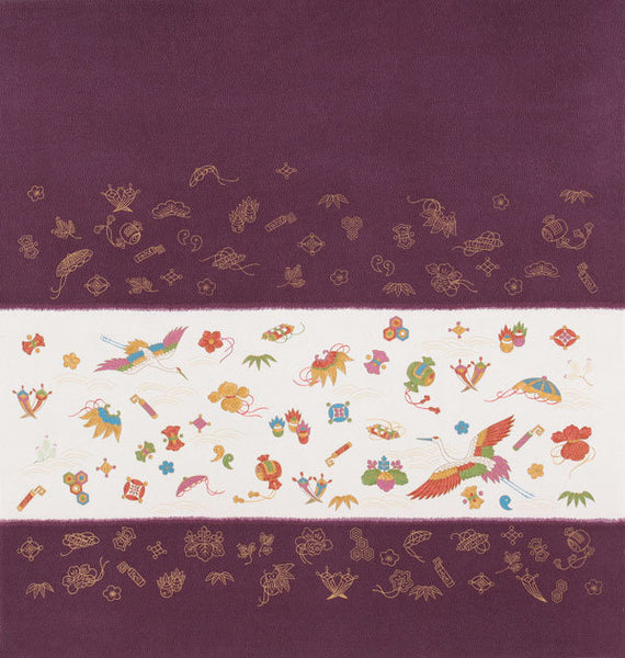 Silk Furoshiki - Luck Purple