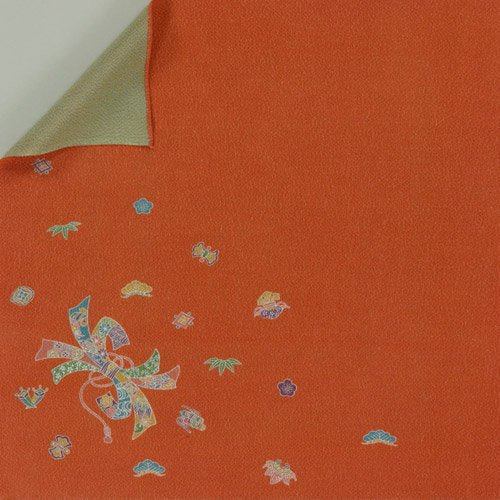 53cm Silk Furoshiki - Yuzen Double Sides Dyeing Takaratirashi