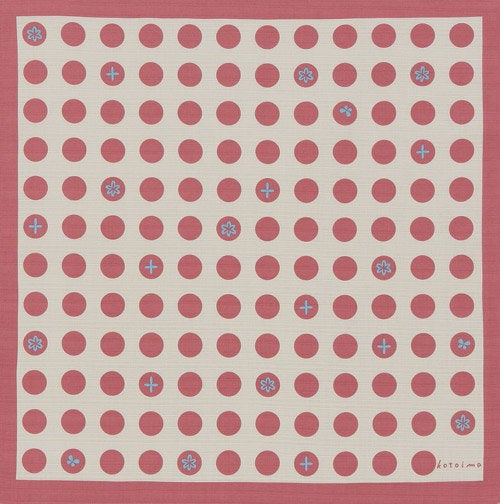 50cm Cotton Furoshiki - Kotoima Red Mamebana