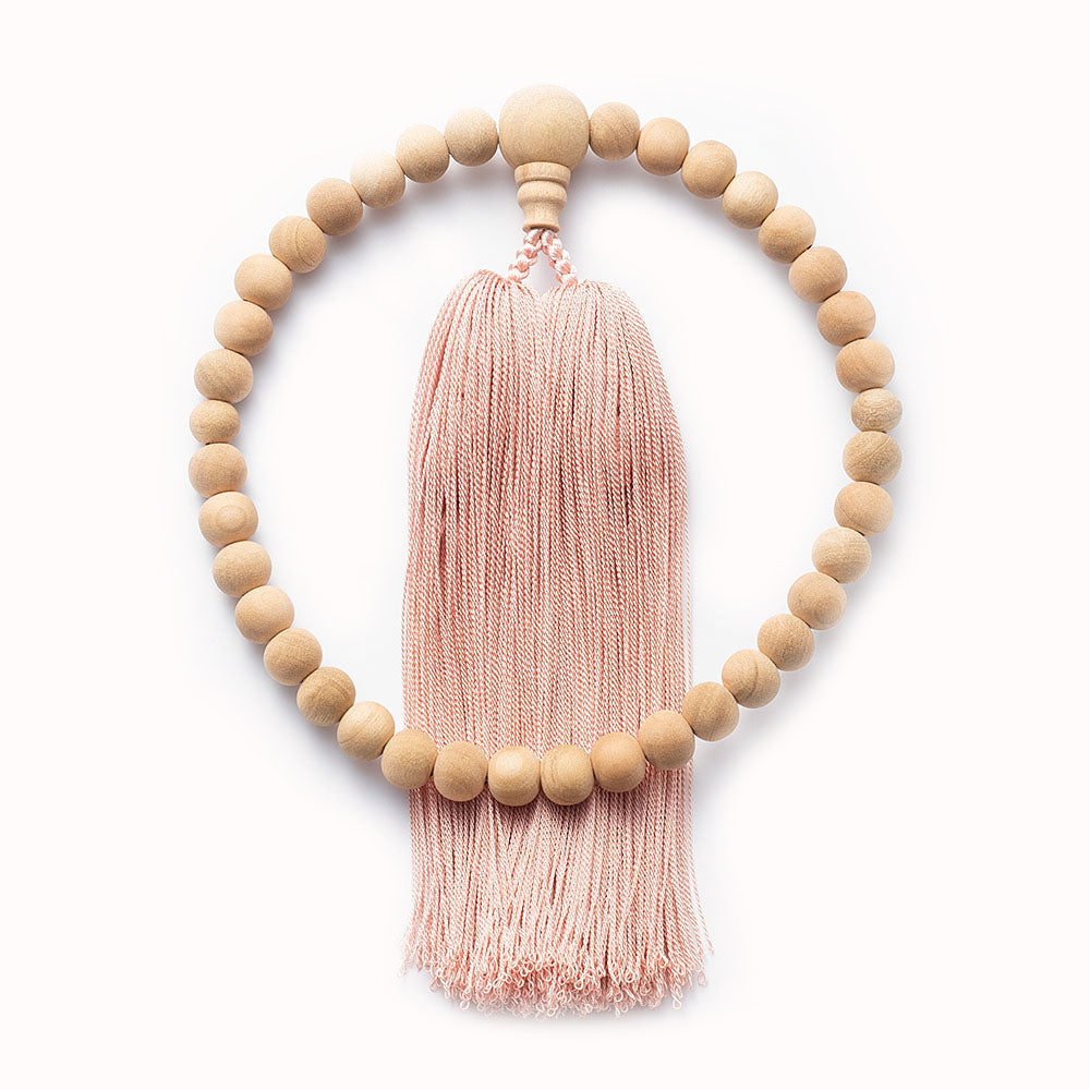 Hinoki Cypress Wood Juzu Prayer beads Pink