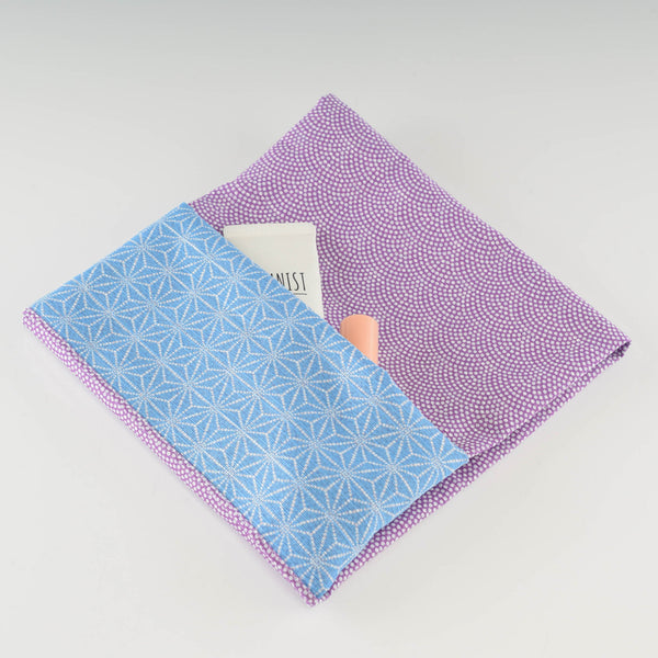Cotton Furoshiki - Reversible Purple × Blue Pouch